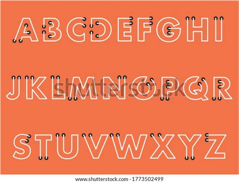 English Alphabet Capital Letters Vector Stock Vector Royalty Free