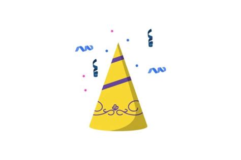 Birthday Hat Yellow Graphic By Bestinputstudio · Creative Fabrica