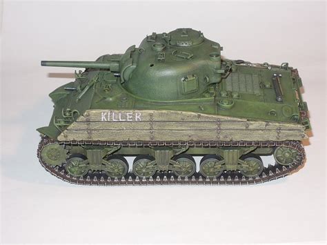 Us Marines Sherman M4a2w Pto Plastic Model Tank Kit 135 Scale