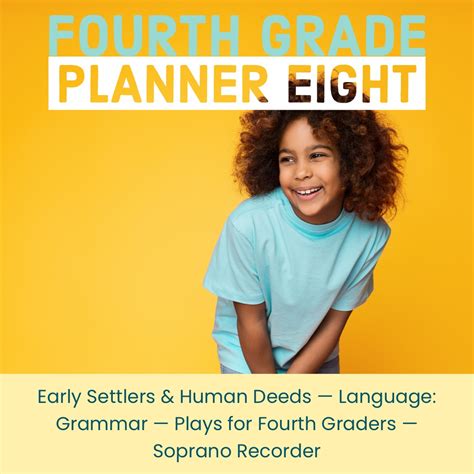 Fourth Grade Planner Eight Early Settlers And Human Deeds Language