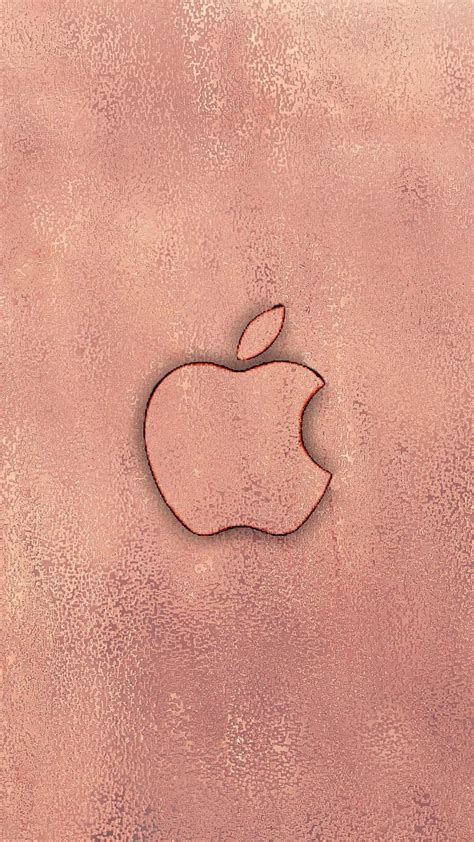 Download Metallic Rose Gold Apple Wallpaper