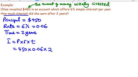 Calculating Simple Interest using formula - YouTube