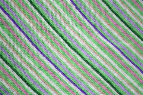 Diagonally Striped Knit Fabric Texture Green Pink And Purple Picture