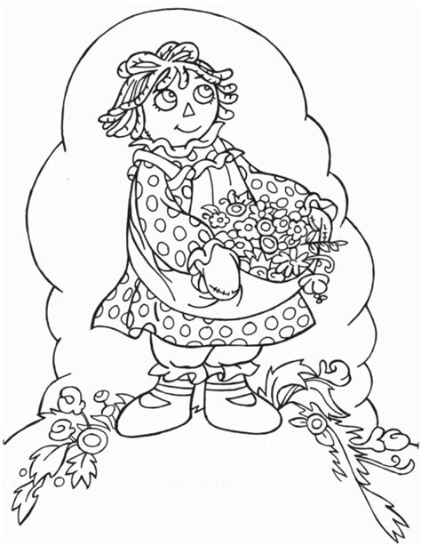 Raggedy Ann Coloring Page Coloring Home