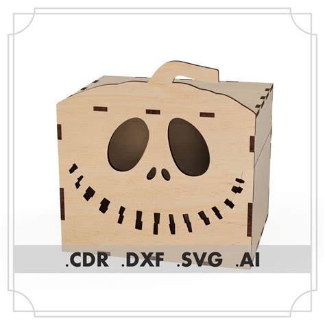 Halloween Treat Box Glowforge File Halloween Svg Skull T Etsy