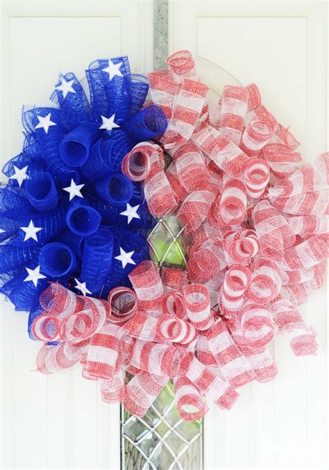 Diy American Flag Mesh Wreath Easy To Follow Tutorial