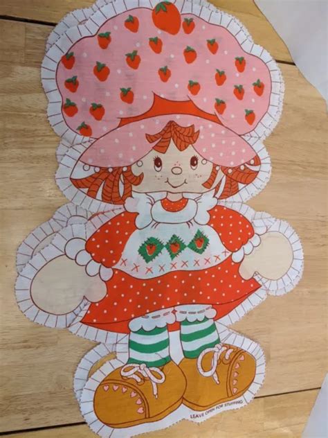 Vtg 80s Strawberry Shortcake Cut N Sew Fabric Pillow Panel Doll Uncut 1800 Picclick