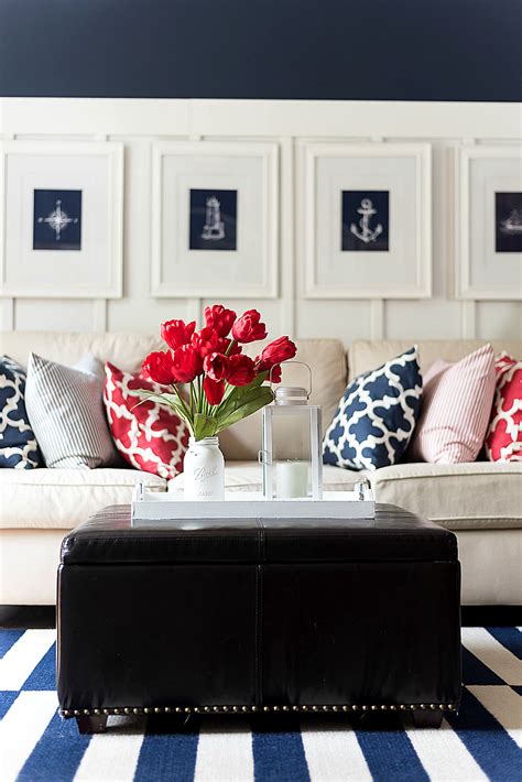 Red white and blue chic. Red White Blue Americana Summer Decor - It All Started ...