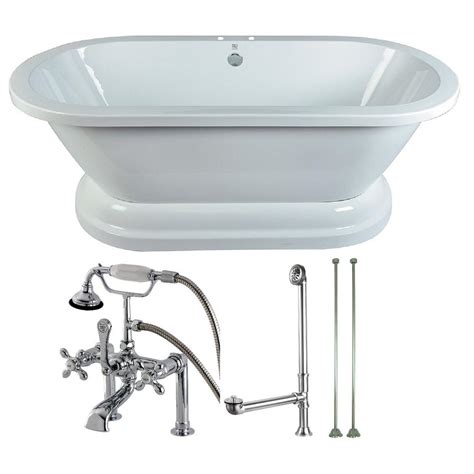 1,591 home depot bathtub products are offered for sale by suppliers on alibaba.com, of which bathtubs & whirlpools accounts for 1%. Aqua Eden Pedestal 5.6 ft. Acrylic Flatbottom Bathtub in ...