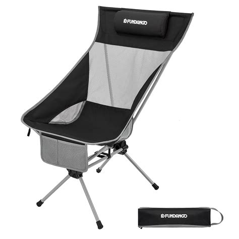 Buy Fundango 2 Tubes Ultralight Folding Camping Chair Mesh High Back Portable Lightweight