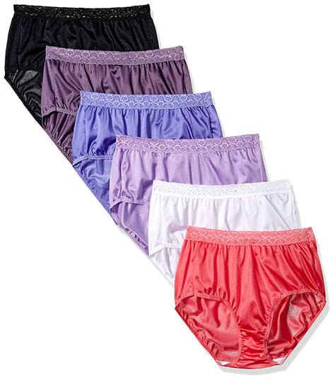 Fruit Of The Loom Womens 6pk Nylon Brief 6 Assorted Assorted Size