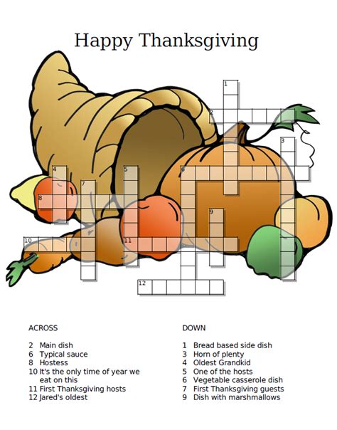 If you're looking for free jigsaw puzzles to play, look no further than these five websites. Thanksgiving Crossword Puzzle - Best Coloring Pages For Kids