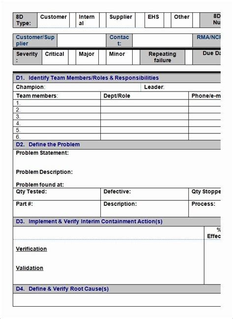 Corrective Action Report Template