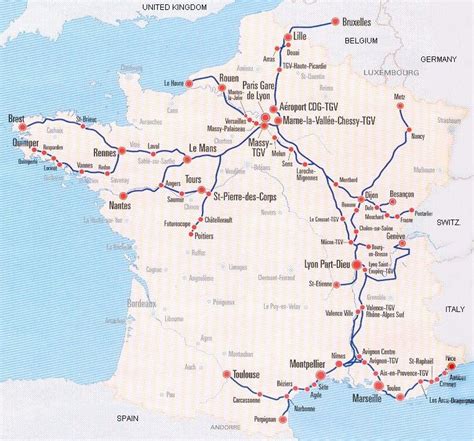 France Bullet Train Map