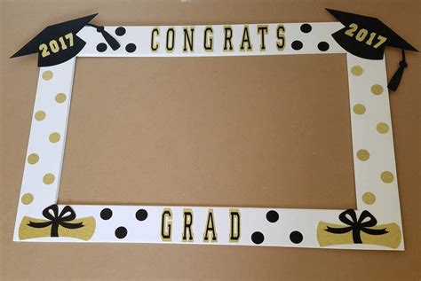 Black And Gold Graduation Frame Great As A Photo Booth Prop Or A