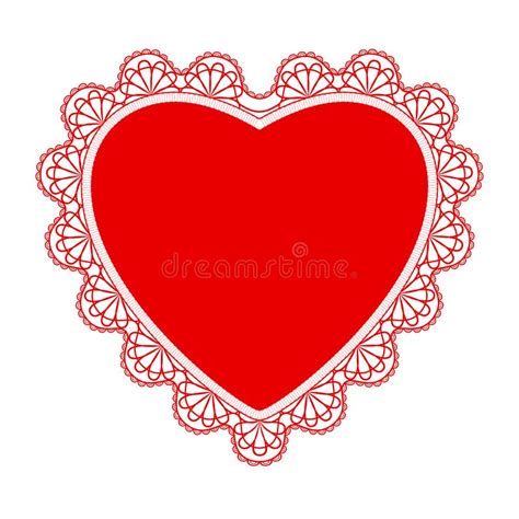 Valentine Heart With Lace Stock Vector Illustration Of Flower 36507931