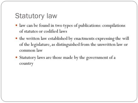 What Is Statutory Law Becoming A Statutory Lawyer The Law Cases