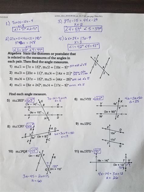 Answer key , algebra review Gina Wilson All Things Algebra Unit 3 Parallel And ...
