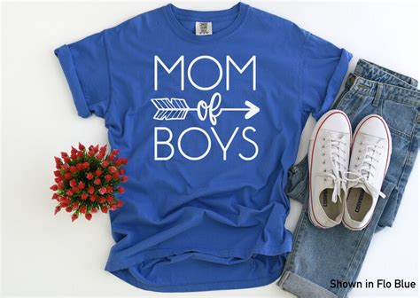 Mom Of Boys Comfort Colors Tee Wife Shirt Motherhood Shirt Etsy