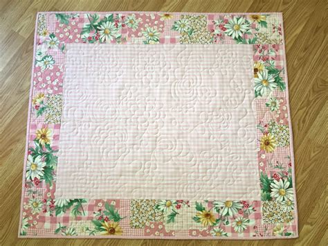 Small Baby Quilt Pink Gingham By Justjenniferb On Etsy Baby Quilts