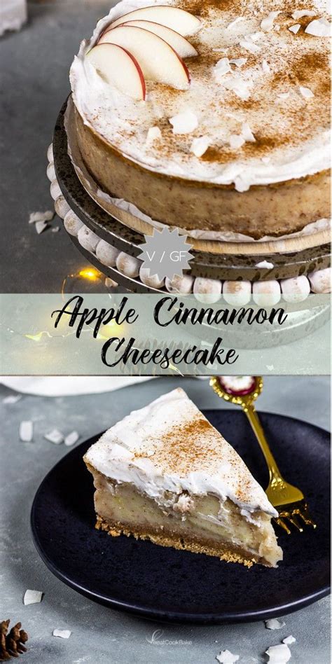Easy Vegan Apple Cinnamon Cheesecake With Cookie Spekulatius Crust