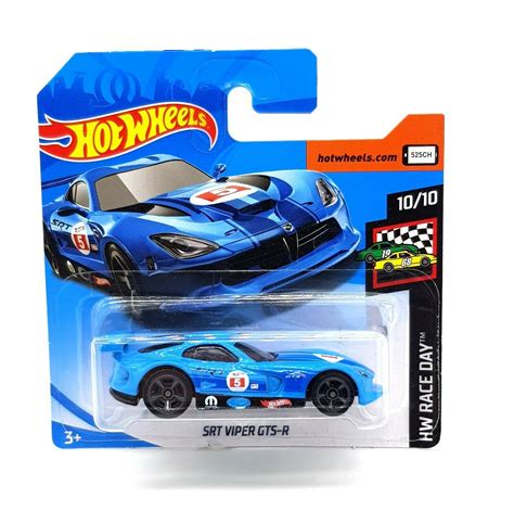 Blue Dodge Srt Viper Gts R 164 Hot Wheels Kid Model Diecast Toy Car Hw