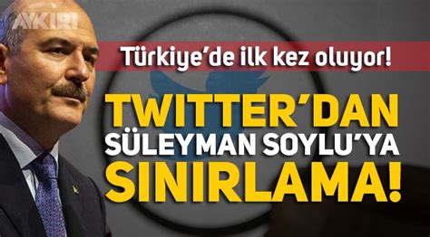 Süleyman soylu, i̇çişleri bakanlığı görevinden istifa ettiğini açıklamasının ardından twitter'ın türkiye gündemi bir anda değişti. Twitter'dan, Süleyman Soylu'ya ikinci kez sınırlama, Türkiye'de ilk kez oluyor - Siyaset ...