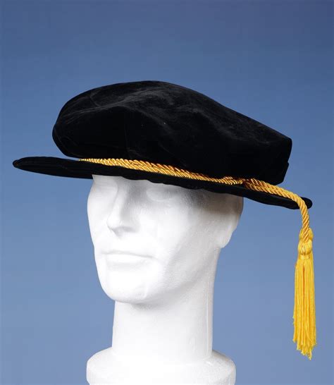 Graduation Doctors Tudor Bonnet Uk Phd Doctoral Velvet Hat Gown