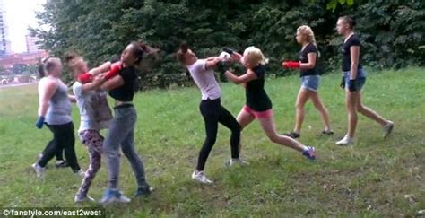 russian female ultras who are training for world cup 2018 attacks daily mail online