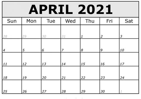 Printable April 2021 Calendar Free Wiki Pages With Holidays Wishes Images