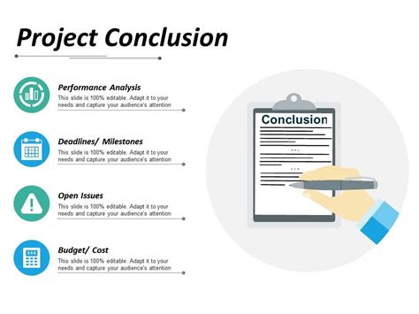 Project Conclusion Ppt Infographics Outfit Presentation Graphics