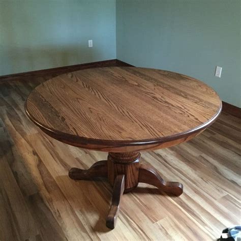 Submitted 4 years ago by the_alpacapocalypse. AFTER PHOTO OF OAK TABLE restoration for client ...