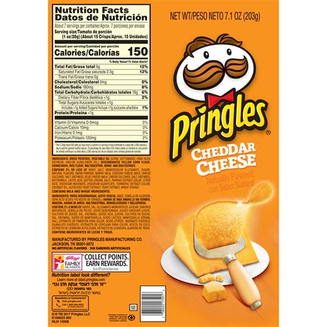 Pringles Nutrition Facts Label Ythoreccio