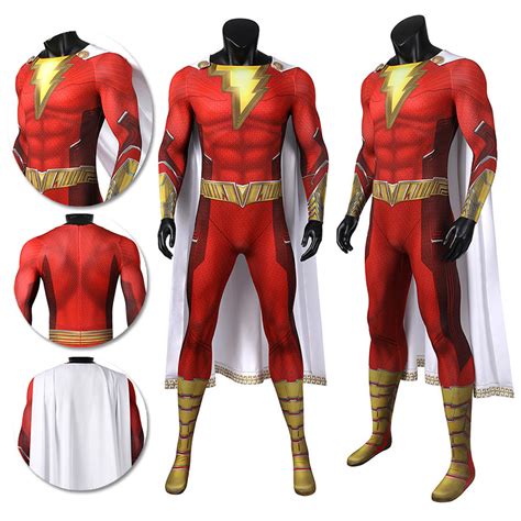 Shazam 2 Fury Of The Gods Cosplay Costume 3d Printed Jumpsuits With Cl