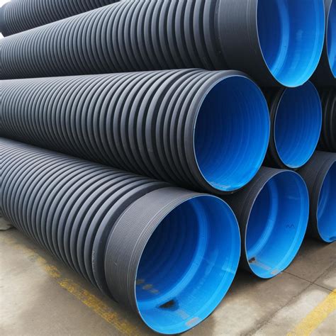 24 inch 600mm corrugated drain pipe double wall corrugated pipe line