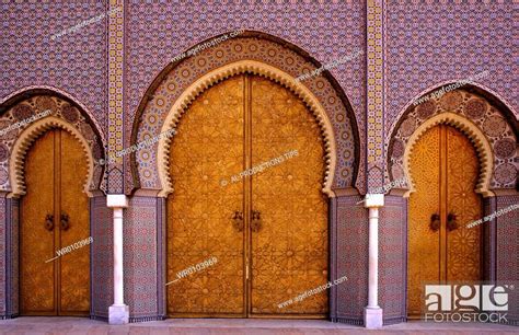 Morocco Rabat Kings Palace Doors Stock Photo Picture And Royalty