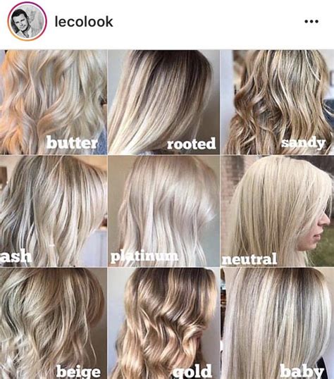 All Shades Of Blonde Hair