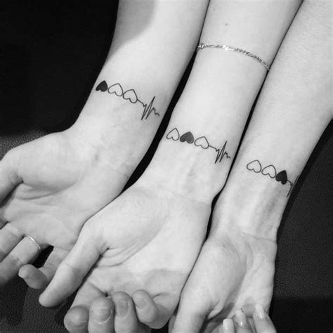 Super Cute Sister Tattoos；unique Sister Tattoos For 3 Matching；sister