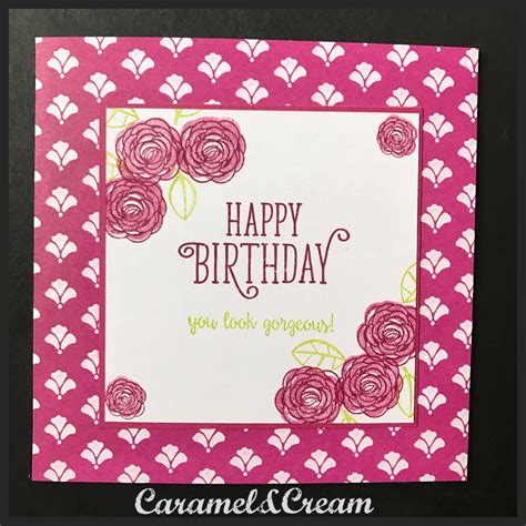 stampin up happy birthday gorgeous stamp set new incolour 2017 2019 berry burst and lemon