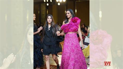 sindhu walks ramp for designer shriya bhupal social news xyz festival wear bridal couture