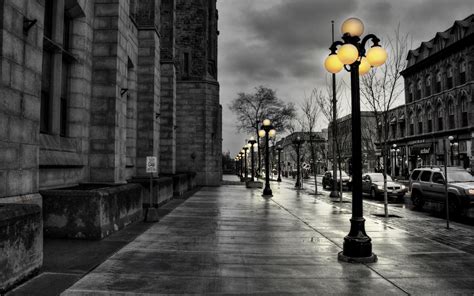 Whatever you're working on, these black and white wallpapers can give you the. HD Black White Nature Yellow Walk Street Lights Free ...