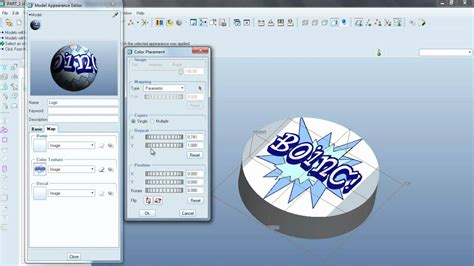 How to Insert Image on surface model in Creo Elements Pro v5 - YouTube