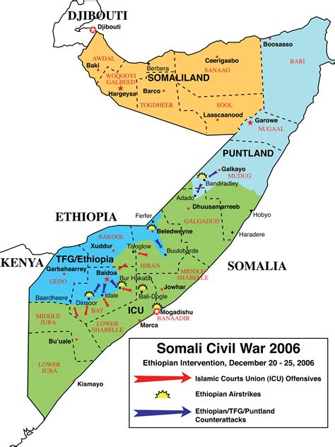 Der höchste berg ist der shimbiris (2460 m). Somaliland Karte Krieg