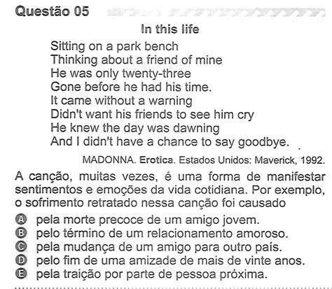 Questão De Ingles Enem