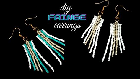 Fringe Beaded Earrings Easy Beading Pattern For DIY Earrings YouTube