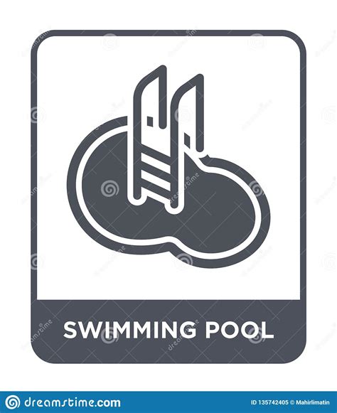 Swimming Pool Icon In Trendy Design Style Swimming Pool Icon Isolated