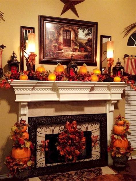 25 Elegant Fireplace Makeovers For Fall Home Decor Fall Fireplace Decor Fall