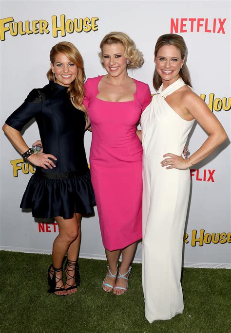 pictured jodie sweetin candace cameron bure and andrea barber the cast of fuller house