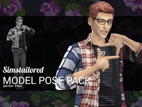 The Sims Resource Model Pose Pack Geek Trait