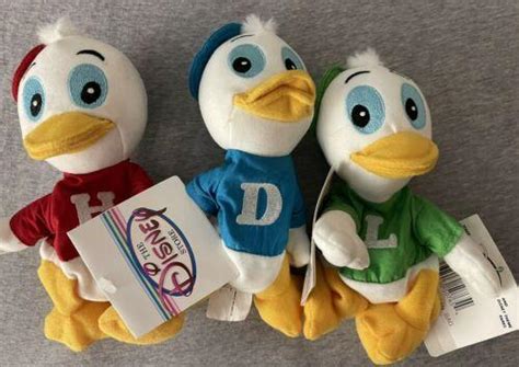 Ducktales Disney Mini Huey Dewey And Louie Plush Bean Bag Toys Brand